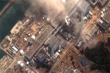 20110316 - Satellite view of the Fukushima-Daichii nuclear power plant on March 16, 2011