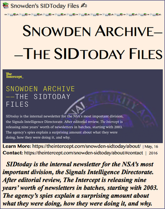 20160516,2 Snowden Archive ——The SidToday Files