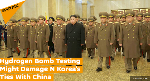 _Pic 2.1 20160106 Hydrogen Bomb Testing Might Damage N Korea’s Ties With China [Sputnik/Reuters] Yeonhee (연희) Nuclear Kabuki Theater, "We're Marching . . !"