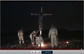 Pic 25. 20150425 BATALLION AZOV Crucifixtion w. Cross Burning !!! 18+ !!!.screenflow