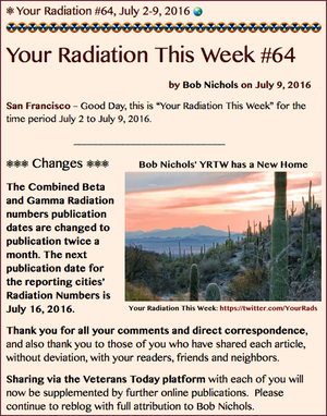 TITLE- Your Radiation #64,  July 2-9, 2016