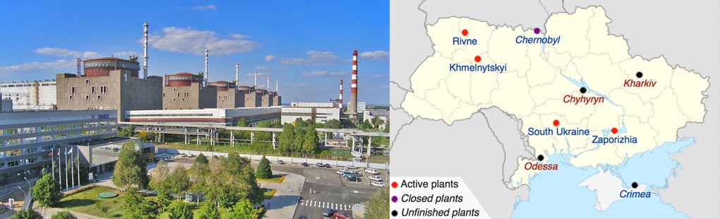 ZAPORHYZNE nuclear-plant-ukraine, Map of Nuke Plants Ukraine